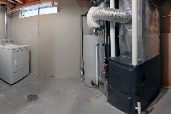 Prestige technician performing a furnace replacement for a homeowner in Wappingers Falls NY